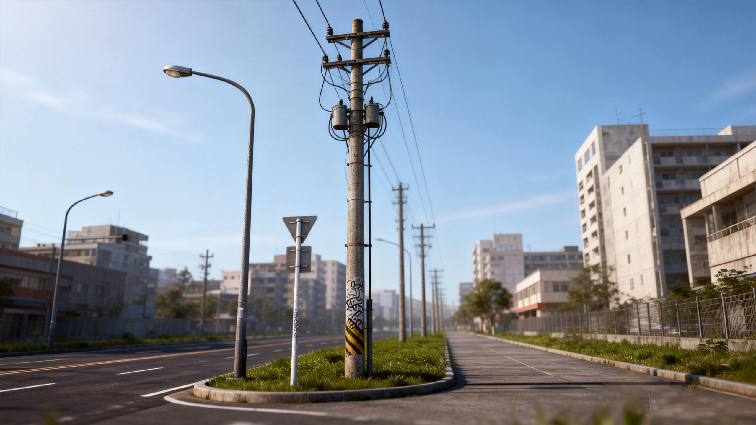 jimeng-2026-01-21-2980-在原图基础上新增更多电线杆，让画面呈现“杆体更密集”的视觉效果，新增杆体沿街道纵...jpg